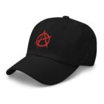 Anarchy Symbol Baseball Hat Punk Rock Embroidered Cap