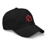 Anarchy Symbol Baseball Hat Punk Rock Embroidered Cap