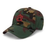 Anarchy Symbol Baseball Hat Punk Rock Embroidered Cap