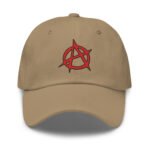 Anarchy Symbol Baseball Hat Punk Rock Embroidered Cap