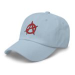 Anarchy Symbol Baseball Hat Punk Rock Embroidered Cap