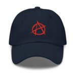 Anarchy Symbol Baseball Hat Punk Rock Embroidered Cap