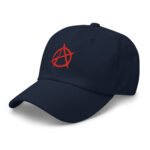 Anarchy Symbol Baseball Hat Punk Rock Embroidered Cap