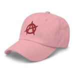 Anarchy Symbol Baseball Hat Punk Rock Embroidered Cap