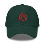 Anarchy Symbol Baseball Hat Punk Rock Embroidered Cap