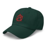 Anarchy Symbol Baseball Hat Punk Rock Embroidered Cap