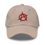 Anarchy Symbol Baseball Hat Punk Rock Embroidered Cap