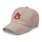 Anarchy Symbol Baseball Hat Punk Rock Embroidered Cap