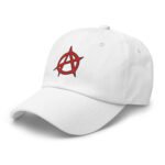 Anarchy Symbol Baseball Hat Punk Rock Embroidered Cap