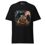 Scary Pumpkin Halloween T Shirt Grim Reaper Design