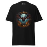 Scary Bat Halloween T Shirt Spooky Graveyard Tee