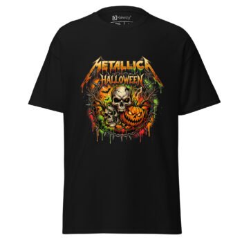 Home 15 Metallica Halloween T Shirt Spooky Skull Graphic Tee