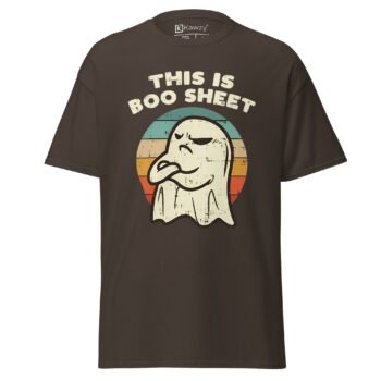 Home 24 Boo Sheet Ghost T Shirt Retro Halloween Funny Tee